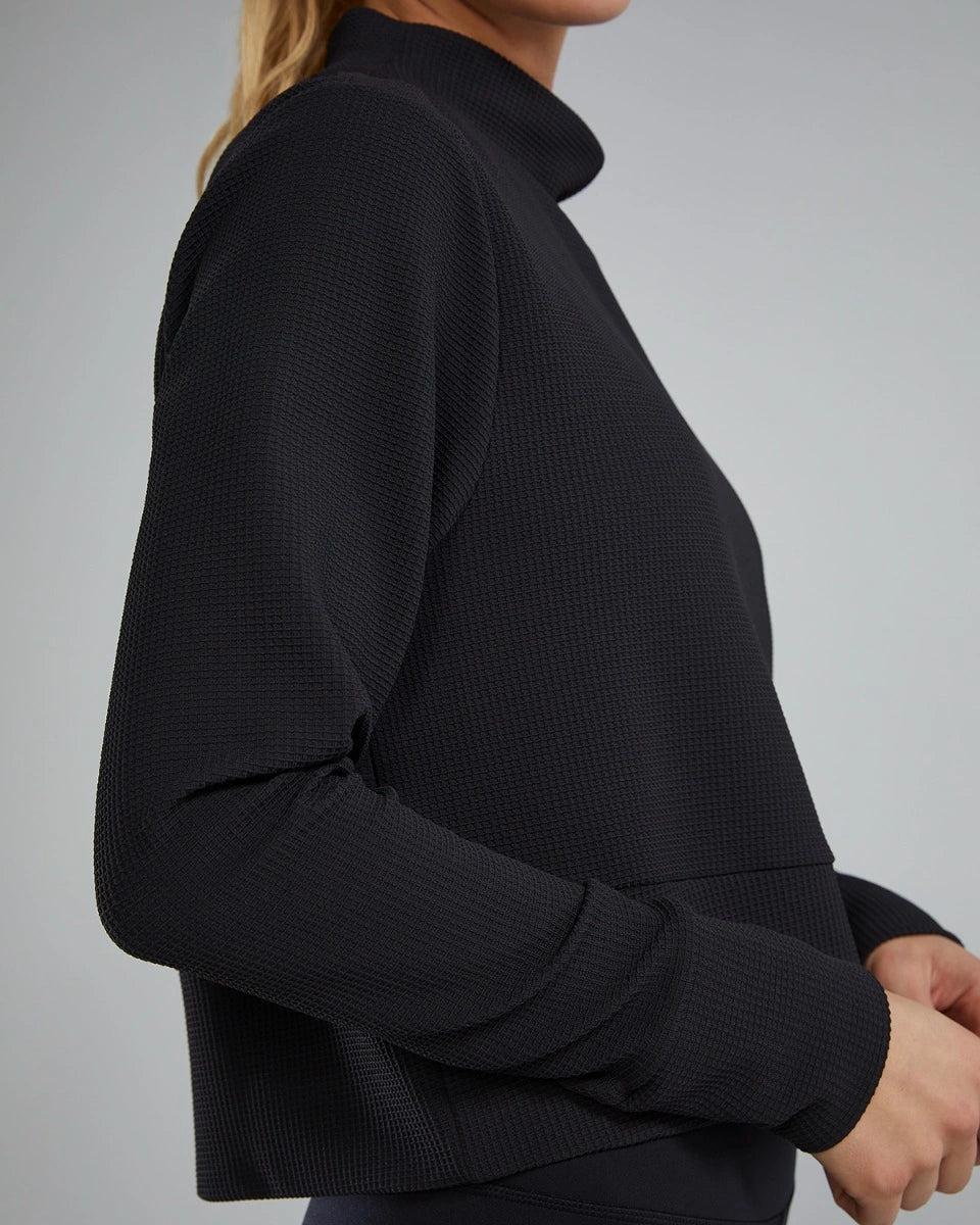 TYR Waffle Cropped Pullover Peysa