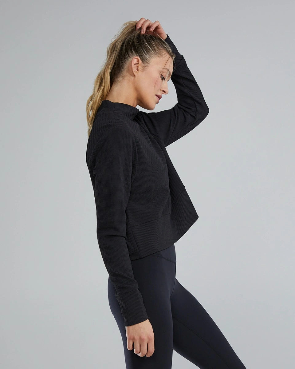 TYR Waffle Cropped Pullover Peysa