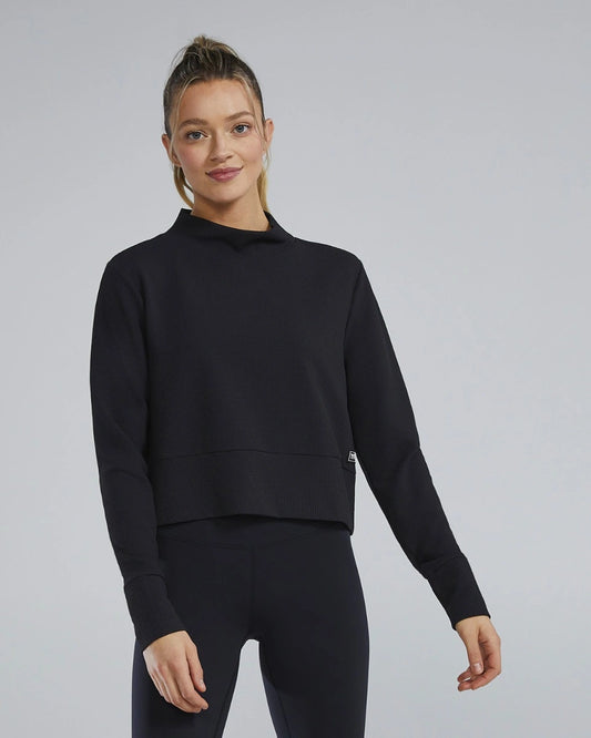 TYR Waffle Cropped Pullover Peysa