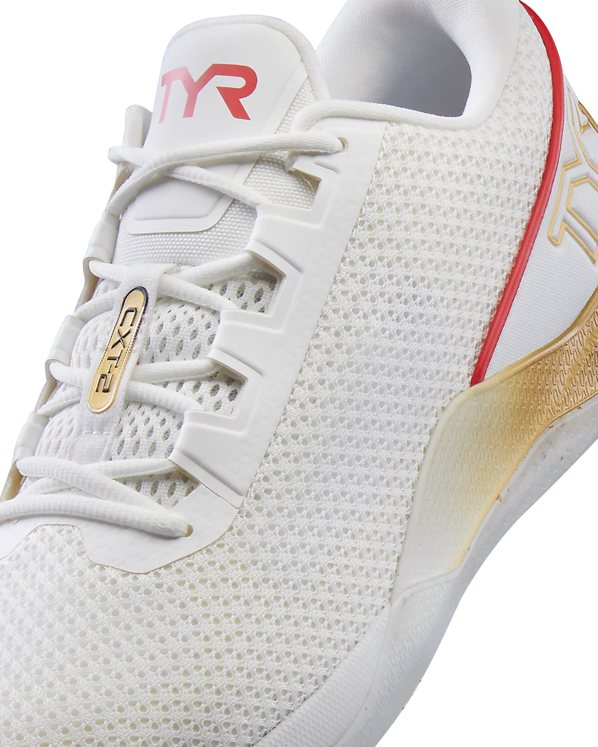 TYR CXT-2 æfingaskór hvítir/gull/rauðir
