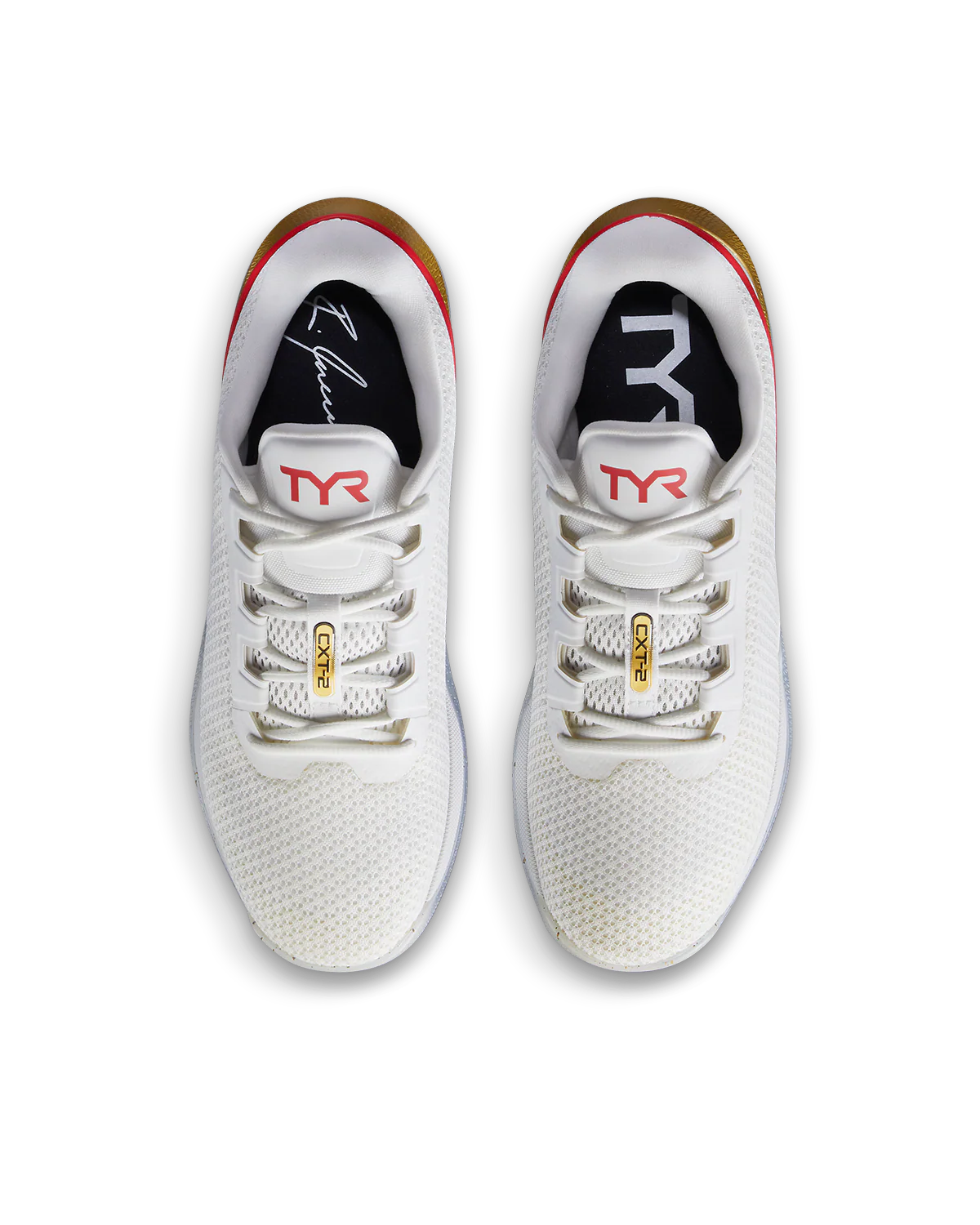 TYR CXT-2 æfingaskór hvítir/gull/rauðir